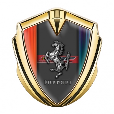Ferrari Bodyside Badge Self Adhesive Gold Multicolor Edition