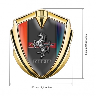 Ferrari Bodyside Badge Self Adhesive Gold Multicolor Edition