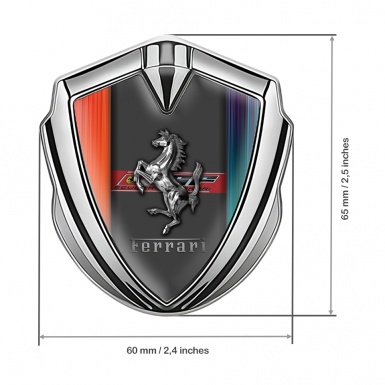 Ferrari Bodyside Badge Self Adhesive Silver Multicolor Edition