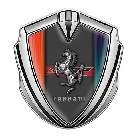 Ferrari Bodyside Badge Self Adhesive Silver Multicolor Edition