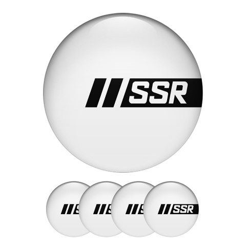 SSR Wheel Center Cap Domed Stickersthe  The White Widow