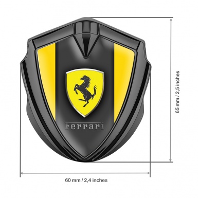Ferrari Bodyside Emblem Graphite Yellow Sides Shield Logo Design