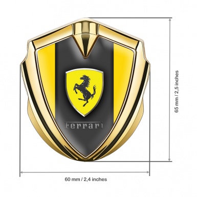 Ferrari Bodyside Emblem Gold Yellow Sides Shield Logo Design