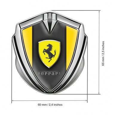 Ferrari Bodyside Emblem Silver Yellow Sides Shield Logo Design