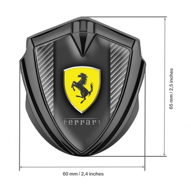 Ferrari Fender Emblem Badge Graphite Carbon Effect Shield Logo