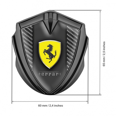 Ferrari Trunk Emblem Badge Graphite Dark Carbon Effect Edition