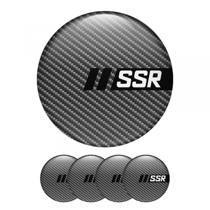 SSR Center Hub Dome Stickers Gray Furious Carbon