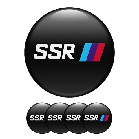 SSR Silicone Stickers Center Hub Power  In Black