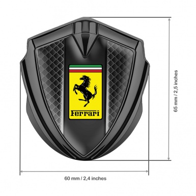 Ferrari Fender Metal Emblem Badge Graphite Glow Grid Edition