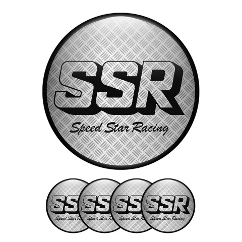 SSR Sticker Wheel Center Hub Cap Metal Carbon Printing