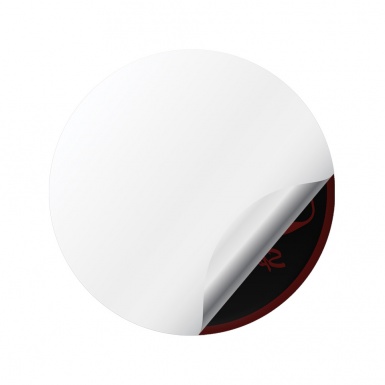 SSR Wheel Center Cap Domed Stickers Black And Red Combination 