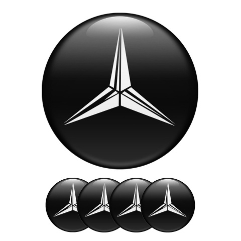 Mercedes Wheel Center Caps Emblem Retro Style