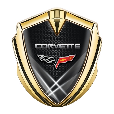 Chevrolet Corvette Gold shield Toutes les tailles Emblème en forme de dôme  Autocollant en silicone Intérieur de voiture, téléphone, ordinateur  portable, verre, miroir, porte, iPhone, pare-chocs -  France