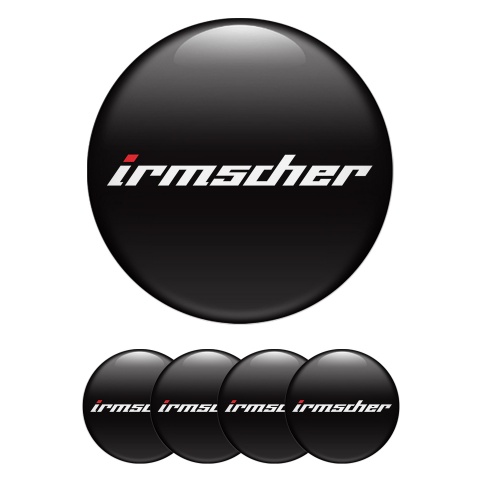 Irmscher Wheel Silicone Emblems Black White Classic Design