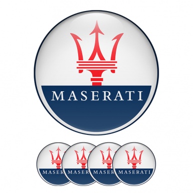 Maserati Domed Stickers Wheel Center Cap Badge Classic