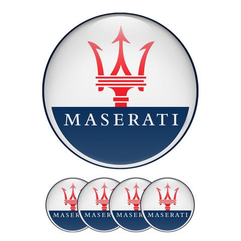 Maserati Domed Stickers Wheel Center Cap Badge Classic