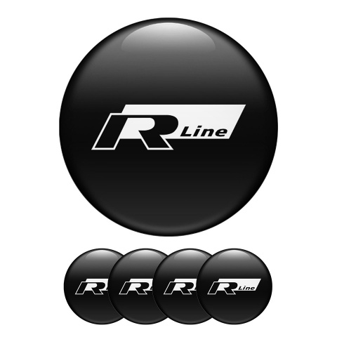 VW R Line Sticker Wheel Center Hub Cap Logo Print