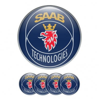 Saab Domed Stickers Wheel Center Cap Technologies
