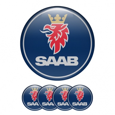 Saab Center Hub Dome Stickers Classic Logo