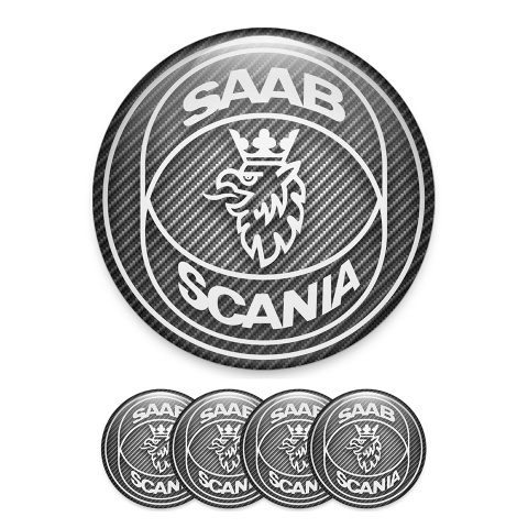Saab Silicone Stickers Center Hub Gray Color 