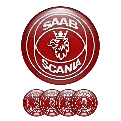 Saab Wheel Center Caps Emblem Red Edition
