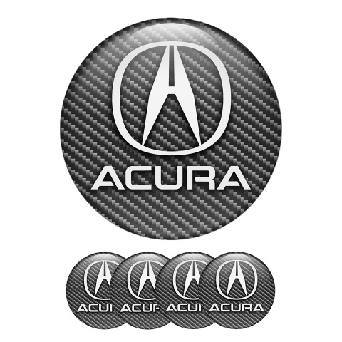 Toyota Acura Silicone Stickers Center Hub Carbon Style