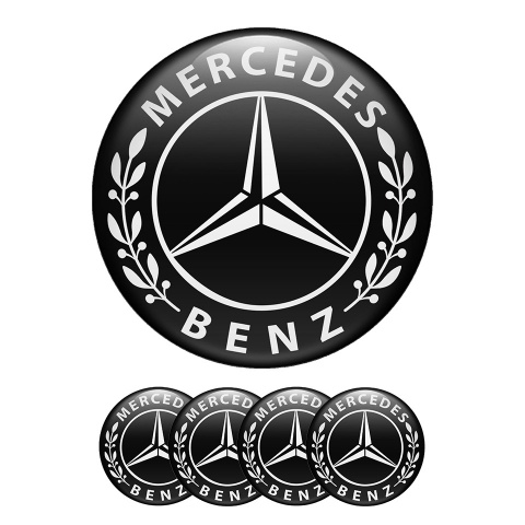 Mercedes Benz Domed Stickers Wheel Center Cap 