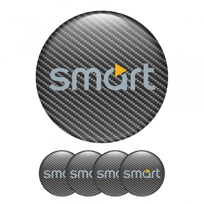 Smart Center Hub Dome Stickers Carbon Style