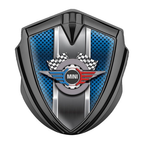 Mini Cooper Bodyside Emblem Graphite Blue Cells Template Racing Edition