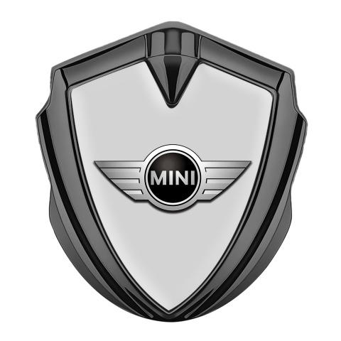 Mini Cooper Tuning Emblem Self Adhesive Graphite Grey Template Classic Logo