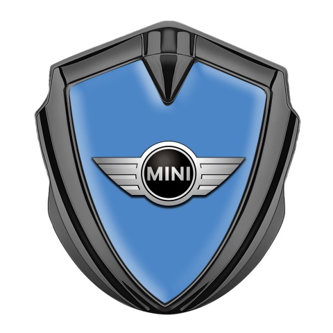 Mini Cooper Fender Emblem Badge Graphite Blue Template Classic Edition