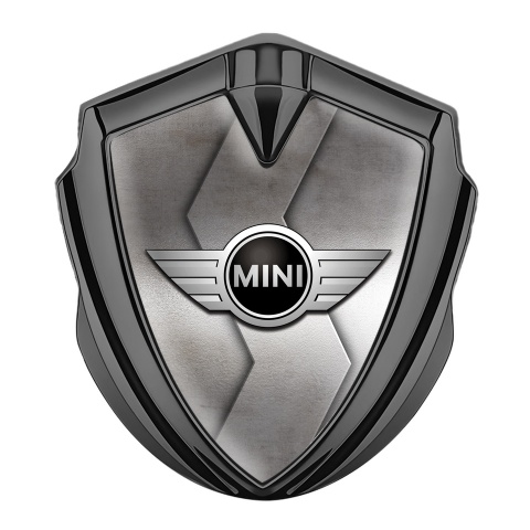 Mini Cooper Trunk 3D Car Metal Emblem Graphite Metal Cut Classic Edition