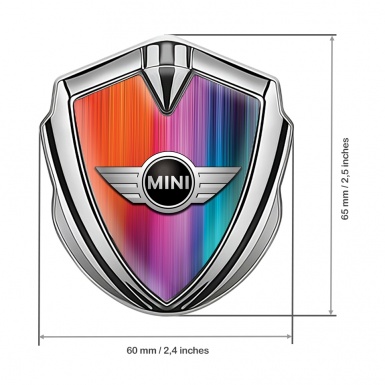 Mini Cooper Bodyside Emblem Silver Colorful Gradient Classic Edition