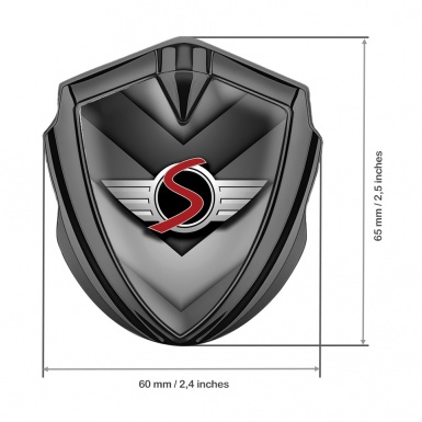Mini Cooper S Bodyside Badge Self Adhesive Graphite V Plates Classic Logo
