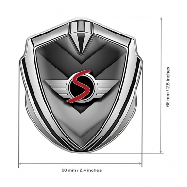 Mini Cooper S Bodyside Badge Self Adhesive Silver V Plates Classic Logo