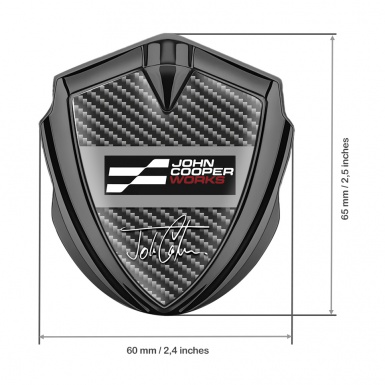 Mini Cooper Bodyside Emblem Graphite Dark Carbon John Cooper Edition