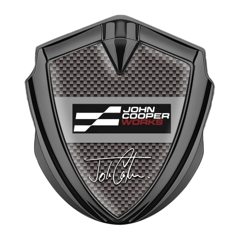 Mini Cooper Bodyside Emblem Graphite Brown Carbon John Cooper Edition