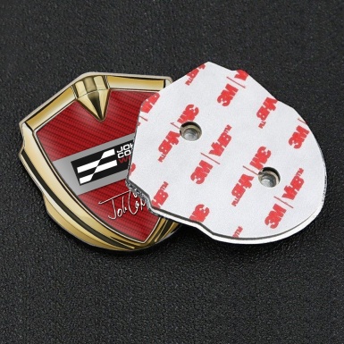 Mini Cooper 3D Car Metal Emblem Gold Red Carbon John Cooper Logo