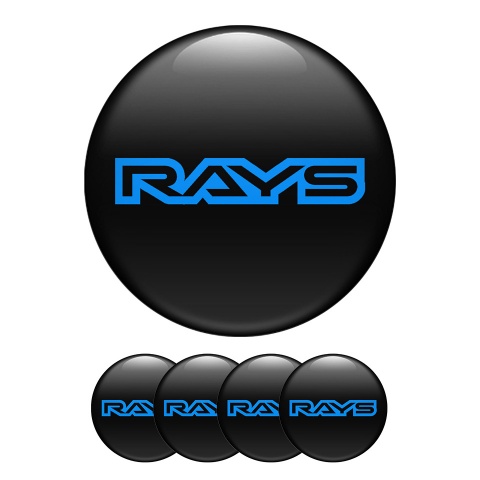 Rays Rais Wheel Center Caps Emblem Black Series