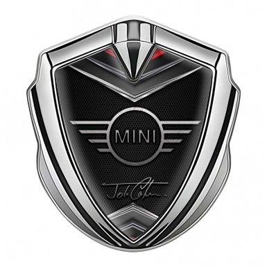 Mini Cooper Emblem Auto Zeichen Silbertonfarbe Schwarz Silber Rot Basis Design