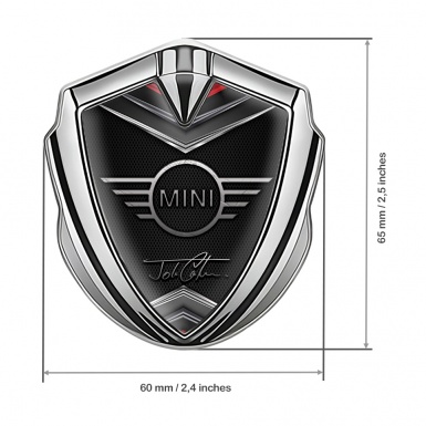 Mini Cooper Emblem Auto Zeichen Silbertonfarbe Schwarz Silber Rot Basis Design