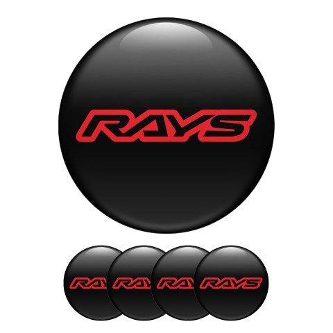 Rays Domed Stickers Wheel Center Cap Raicing Sport Edition 