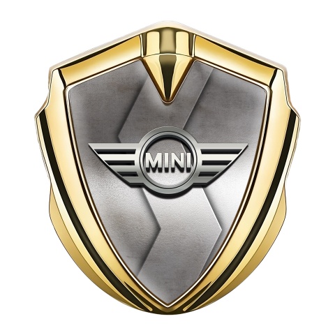 Mini Cooper Self Adhesive Bodyside Emblem Gold Geometric Template