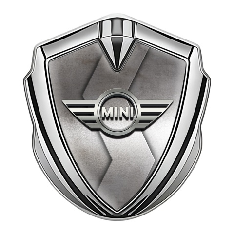 Mini Cooper Self Adhesive Bodyside Emblem Silver Geometric Template