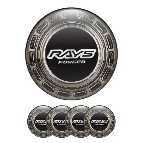Rays Domed Stickers Wheel Center Cap Badge With Unique 3D Effect