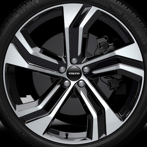 Volvo Wheel Center Caps Emblem Black And Gray