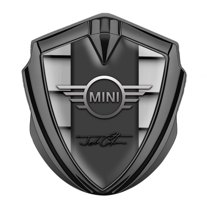 Mini Cooper Bodyside Emblem Graphite Grey Shutter John Cooper Signature