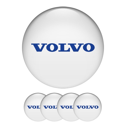 Volvo Silicone Stickers Center Hub white and blue 