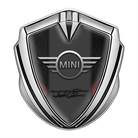 Mini Cooper Trunk Emblem Badge Silver Stylish Template John Cooper Works