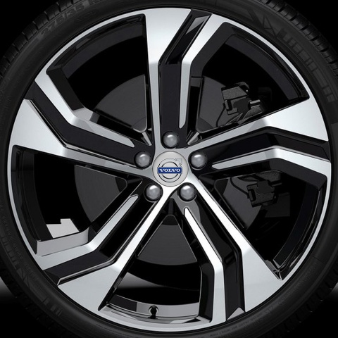 Volvo Wheel Center Cap Domed Stickers Light Color With 3D Logo